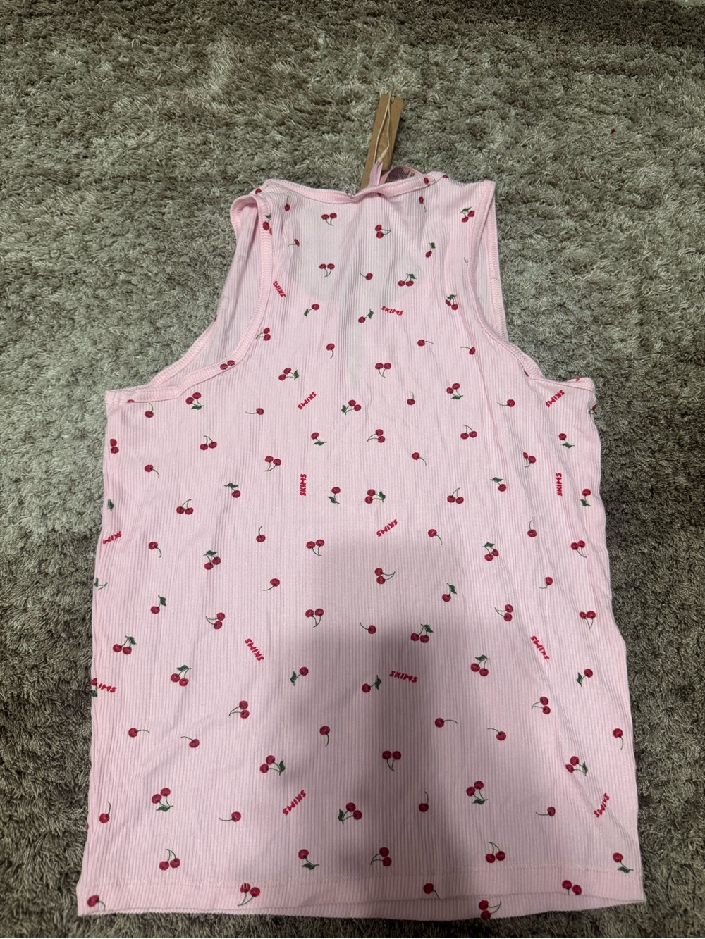 SKIMS Soft Lounge Tank in Cherry Print - Picture 3 of 3